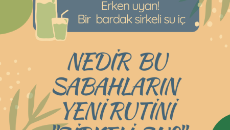 Sabahların yeni rutini “sirkeli su içmek’